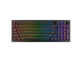 AVAX Vezetékes/Vezeték Nélküli Billentyűzet GM03 PRO USB, Fekete, Mechanikus, Red Switch, HUN (GM03R PRO)