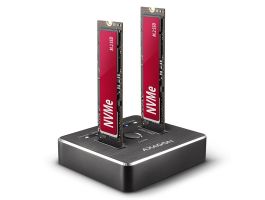 AXAGON ADSA-M2C USB-C 3.2 M. 2 fekete dual dokkoló állomás (ADSA-M2C)