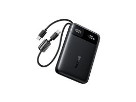 Baseus EnerFill FC11 gyors töltő pow e rbank 10000mAh, 45W, beépített 2×USB Type-C kábel, fekete (E0031000)