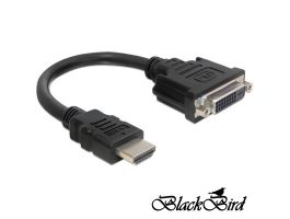 BlackBird BH1250 Átalakító Kábel HDMI-A Male to DVI 24+5 Female, 20 cm