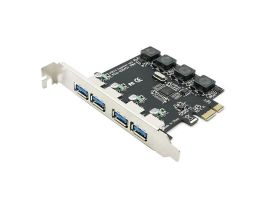 BLACKBIRD PCI-E Bővítőkártya 4xUSB 3.0 (BH1295)