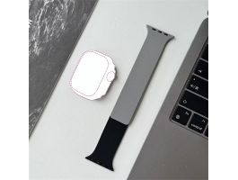 BlackBird LITCHI Szíj Iwatch készülékhez, Fekete Szürke 38/40/41 mm (BH1801)