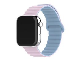 BlackBird SPORT Apple Watch Kompatibilis, Mágneses, Rózsaszín/Világoskék, 42-49 mm Szíj (BH1776)