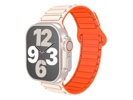 BlackBird TACTICAL mágneses, Világos barna/Narancs, 38/40/41 mm Apple Watch Szíj (BH1783)