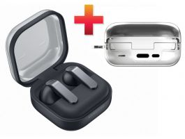 Samsung Galaxy Buds4 (SM-R540NZKAEUE) Black + Clear Case, Transparency