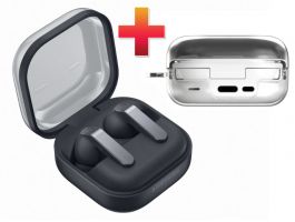 Samsung Galaxy Buds4 Pro (SM-R640NZKAEUE) Black + Clear Case, Transparency