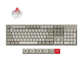 Keychron C2 Pro 8K USB-C HU Super Red mechanikus billentyűzet, szürke (C2PX-M1Z-HU)