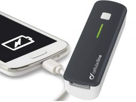Cellularline 2200 mAh Külső Akkumulátor Fekete