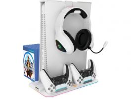 CANYON CS-5 RGB PS5 Charge hűtőpad, fehér (CND-CSPS5W)