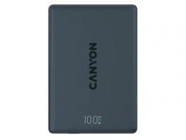 CANYON OnPower 500 PD20W 5000mAh Aluminium Interstellar mágneses powerbank, fekete (CNS-CPB500B)