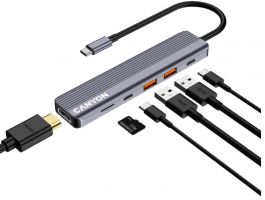 CANYON DS-17 6in1 4k USB-C HUB (CNS-TDS17) szürke
