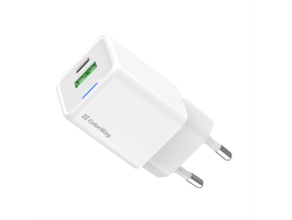 COLORWAY AC töltő adapter GaN Mini 20W PD Port PPS USB (Type-C PD + USB QC4.0) (CW-CHS062PD-WT)
