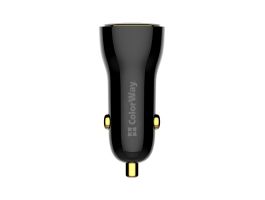 COLORWAY Autós töltő, CW-CHA046PD-BK Power Delivery Port PPS USB (USB-A + USB-C) (60 W) Fekete (CW-CHA046PD-BK)