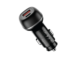 COLORWAY Autós töltő 2xUSB (Type-C PD65W + USB QC3.0 18W) (83W), fekete (CW-CHA068PD-BK)