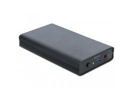 DELOCK USB3.0-s 3.5" SATA HDD Külső Ház, műanyag (42612) Fekete