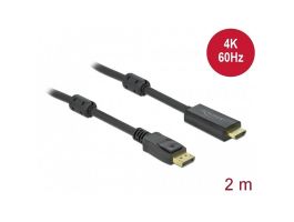 DELOCK Displayport 1.2 - HDMI 4K 60Hz aktív kábel, 2m (85956)