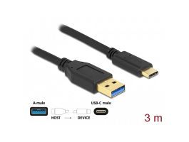 DELOCK kábel USB 3.2 Gen 2 Type-A > USB Type-C 3m (84006)