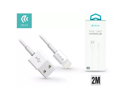 DEVIA  APPLE IPHONE LIGHTNING USB TÖLTŐ- ÉS ADATKÁBEL 2 M-ES VEZETÉKKEL - SMART CABLE LIGHTNING - WHITE (ST311598)