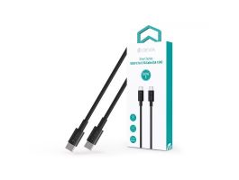 DEVIA USB-C - USB C (Type-C) ADAT ÉS TÖLTŐKÁBEL - SMART SERIES 100W PD, Fekete, 1,5m (ST111110)