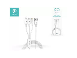 DEVIA SMART 3IN1 TÖLTŐKÁBEL FEHÉR (ST329975)
