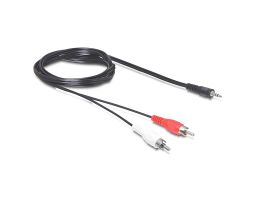 Delock kábel, audio DC jack 3.5 mm apa > 2 x RCA apa, 5 m (84212)