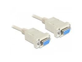 Delock soros null modem kábel, 9 pin anya / anya, 1,8 m (84077)