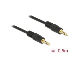 DELOCK Stereo jack 3.5mm 3 pin male/male összekötő kábel, 0.5m (83742)