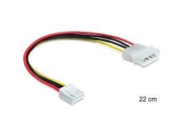 Delock tápkábel Molex 4 pin apa > 3.5 floppy anya 24 cm (83184)