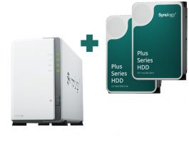 Synology DiskStation DS223j 2-fiókos NAS, 2x2TB HDD-vel