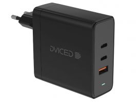 Dviced Wall charger 140W GaN 2 USB-C, USB-A EU, Black (DV221014)