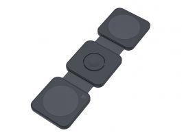 Dviced 3-in-1 foldable magnetic wireless charger, Black (DV230003)
