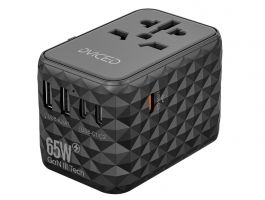 Dviced Universal travel adapter 65W GaN, Black (DV240001)