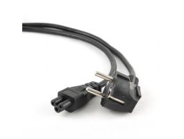 GEMBIRD hálózati tápkábel SCHUKO - C5, 1m, fekete (PC-186-ML12-1M)
