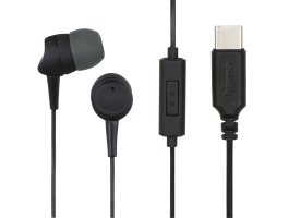 HAMA 184141, "BASIC4PHONE" IN-EAR FÜLHALLGATÓ,USB TYPE-C, FEKETE