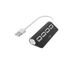 HAMA 200119, FIC USB 2.0 HUB, 1:4 BUSPOW. FEKETE