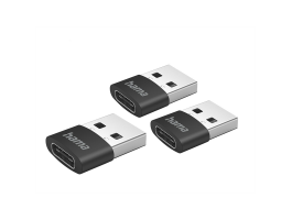 HAMA 201532, FIC E3 ADAPTER USB A DUGÓ/USB TYPE-C ALJZAT, 3DB