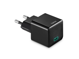 HAMA 201984, UNIVERZÁLIS HÁLÓZATI USB TYPE-C TÖLTŐ MINI "PD", FEKETE 20W