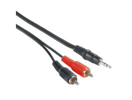 HAMA 205106, ECO 3,5MM JACK-2RCA ÖSSZEKÖTŐKÁBEL 2,0M, FEKETE