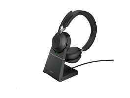 JABRA Fejhallgató - Evolve2 65 MS Teams Stereo USB-C Bluetooth Vezeték Nélküli, Mikrofon + Töltő állomás (26599-999-889)