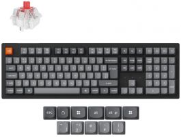 Keychron K10 Max Bluetooth / vezeték nélküli / USB HU Keychron Super Brown mechanikus billentyűzet, fekete (K10M-H3Z-HU)