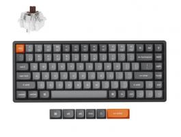 Keychron K2 Max Bluetooth / vezeték nélküli HU Super Brown mechanikus billentyűzet, fekete (K2M-J3Z-HU)