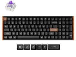 Keychron K4 HE Bluetooth / vezeték nélküli magyar billentyűzet gaming Gateron double-rail magnetic nebula (K4H-F1Z-HU)