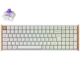 Keychron K4 HE Bluetooth / vezeték nélküli HU gaming Gateron magnetic nebula mechanikus billentyűzet, fehér (K4H-Q1P-HU)