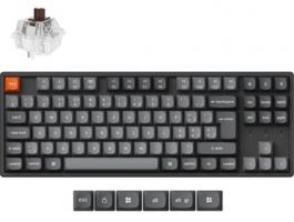 Keychron K8 Max Bluetooth / vezeték nélküli HU Super Brown mechanikus billentyűzet, fekete (K8M-J3Z-HU)