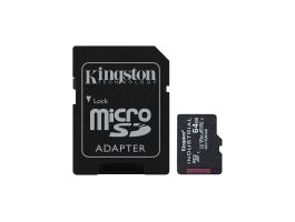 KINGSTON Memóriakártya MicroSDHC 64GB Industrial C10 A1 pSLC + Adapter
