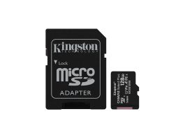 Kingston 128GB MicroSDXC Memóriakártya + Adapter (SDCS2/128GB)