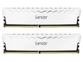 Lexar 2x16GB THOR DDR4 3600 UDIMM XMP Memory with white heatsink. Dual pack (LD4BU016G-R3600GDWG)