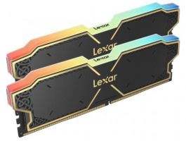 Lexar 32GB Kit (2x16GB) THOR DDR5 6000 CL38 1.3V Memory with heatsink and RGB lighting, Black Color, Dual pack (LD5U16G60C38BG-RGD)