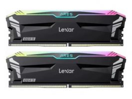 Lexar Ares DDR5 (2X16GB) 6400 CL32 1.4V Memory with heatsink and RGB lighting,Dual pack, Black Color (LD5EU016G-R6400GDLA)