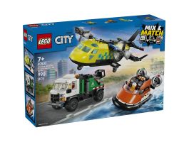 LEGO City Repülőgép, emelőkosaras kocsi és légpárnás jármű remix 60505